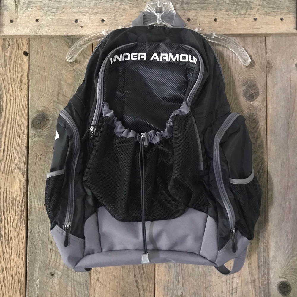 UNDER ARMOUR Black & Gray Basketball Sports Backpack